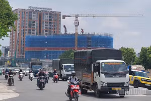 Tốc độ xây dựng các dự án bất động sản vẫn duy trì, gia tăng nguồn cung cho thị trường. (Ảnh: HNV)
