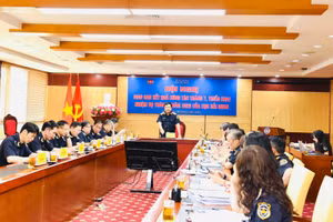 Toàn cảnh Hội nghị giao ban đánh giá kết quả công tác tháng 7 và triển khai chương trình công tác tháng 8/2026 của Cục Hải quan. (Ảnh: CHQ)