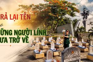 Trả lại tên cho những người lính chưa trở về. (Ảnh có sử dụng yếu tố AI)