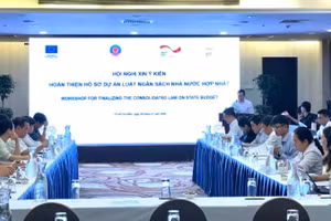 Các đại biểu tham dự Hội nghị góp ý hoàn thiện hồ sơ dự án Luật Ngân sách nhà nước (hợp nhất). 