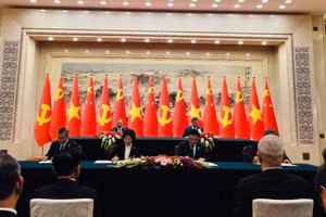 Hình ảnh tại Lễ ký kết Hiệp định về hợp tác và hỗ trợ hành chính lẫn nhau trong lĩnh vực hải quan giữa Việt Nam-Trung Quốc. 