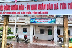 Trung tâm chính trị xã Tân Tiến (tỉnh Cà Mau), một trong những đơn vị cấp xã vừa được công nhận "An toàn khu".