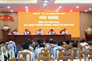 Quang cảnh Hội nghị tổng kết tại Cà Mau.