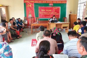 Tăng cường tuyên truyền, phổ biến pháp luật tại cơ sở, khu dân cư. (Ảnh: TUẤN HƯƠNG)