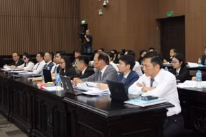 Các luật sư tại phiên tòa.