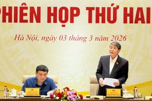 Phó Chủ tịch Quốc hội Nguyễn Đức Hải phát biểu tại phiên họp.
