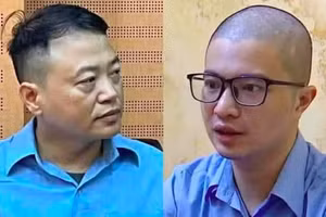 Nguyễn Hòa Bình và Phó Đức Nam. (Ảnh: Nguồn Bộ Công an)