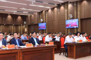 Các đại biểu tham dự hội nghị quán triệt Nghị quyết số 02-NQ/TW.