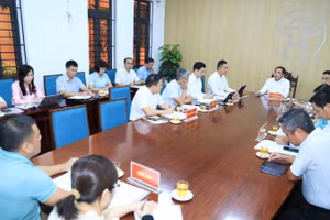 Quang cảnh buổi tiếp công dân của Bí thư Thành ủy Hà Nội Trần Đức Thắng.