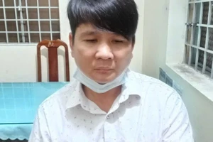 Đối tượng Tiến tại cơ quan Công an.