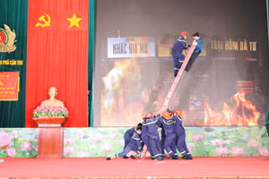 Tiết mục sân khấu hóa tại hội thi.