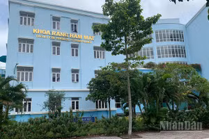 Một góc Khoa Răng-Hàm-Mặt, Trường đại học Y Dược Cần Thơ. (ẢNH: THANH TÂM)