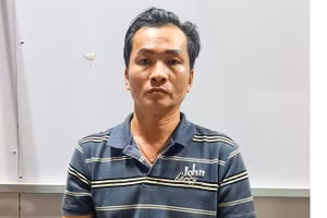 Đối tượng Vũ tại cơ quan Công an.