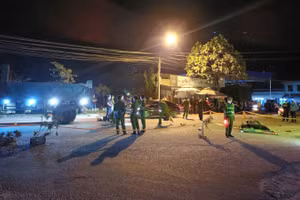 Hiện trường vụ tai nạn.