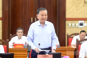 Tổng Bí thư, Chủ tịch nước Tô Lâm chủ trì Phiên họp của Ban Chỉ đạo Trung ương thực hiện Nghị quyết số 57-NQ/TW của Bộ Chính trị. (Ảnh: ĐĂNG KHOA) 