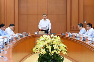 Tổng Bí thư, Chủ tịch nước Tô Lâm chủ trì làm việc với Đảng ủy Chính phủ về tổng kết Nghị quyết số 24-NQ TW. (Ảnh: ĐĂNG KHOA)