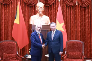 Tổng Bí thư, Chủ tịch nước Tô Lâm tiếp Thủ tướng Timor-Leste Kay Rala Xanana Gusmao. (Ảnh: ĐĂNG KHOA)