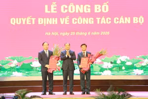 Công bố quyết định bổ nhiệm lại Giám đốc Học viện Báo chí và Tuyên truyền