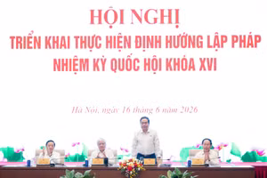 Chủ tịch Quốc hội Trần Thanh Mẫn chủ trì Hội nghị. (Ảnh: DUY LINH)