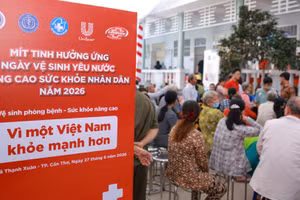 Quang cảnh Mít-tinh hưởng ứng Ngày Vệ sinh yêu nước 2026 tại TP Cần Thơ.