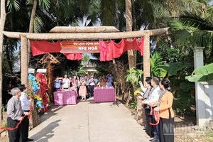 Nghi thức ra mắt mô hình du lịch cộng đồng Nhị Hòa, xã Nhị Long.