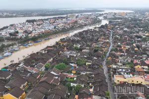 Phố cổ Hội An sáng 1/11.