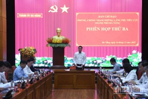 Đà Nẵng khai mạc phiên họp thứ 3, Ban Chỉ đạo phòng, chống tham nhũng, lãng phí, tiêu cực thành phố. (Ảnh: ANH ĐÀO)