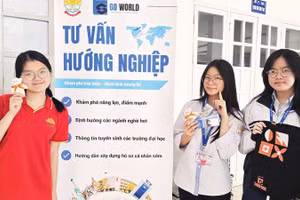 Phòng Tư vấn hướng nghiệp nhà trường luôn là điểm đến tin cậy của các sĩ tử. (Ảnh Trường trung học phổ thông Kim Liên (Hà Nội)