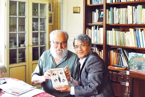 Nhà báo Hà Hồng và nhạc sĩ Fantapié.