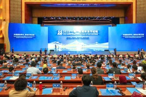 Toàn cảnh Diễn đàn hợp tác truyền thông "Vành đai và Con đường" năm 2025. (Ảnh: Nhân dân nhật báo)