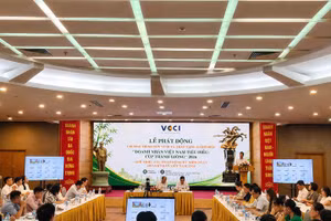Buổi phát động chương trình xét tôn vinh và trao tặng danh hiệu “Doanh nhân Việt Nam tiêu biểu - Cúp Thánh Gióng” năm 2026 do VCCI tổ chức tại Hà Nội, ngày 11/8.