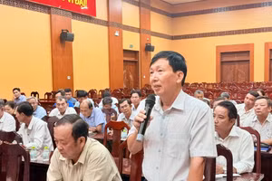 Người dân xã Châu Thành đóng góp ý kiến tại Hội nghị. Ảnh: Duy Thức