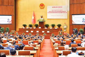 Quang cảnh hội nghị toàn quốc tổng kết công tác bầu cử đại biểu Quốc hội khóa XVI và đại biểu hội đồng nhân dân các cấp nhiệm kỳ 2026-2031. (Ảnh DUY LINH)