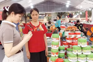 Không gian giới thiệu, quảng bá sản phẩm OCOP trong Không gian quảng bá sản phẩm đặc sản làng nghề gắn kết văn hóa, lễ hội Bình Đà