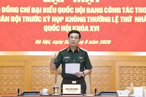 Đại tướng Phan Văn Giang chủ trì hội nghị. (Ảnh: qdnd.vn)