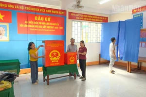 Công tác chuẩn bị thùng phiếu đã sẵn sàng. 