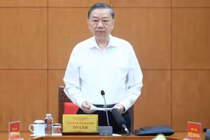 Tổng Bí thư, Chủ tịch nước Tô Lâm phát biểu kết luận tại cuộc làm việc với Bộ Nội vụ và một số cơ quan. (Ảnh: ĐĂNG KHOA)