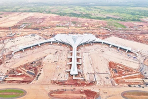 Sân bay Long Thành đang chạy nước rút hoàn thành giai đoạn 1. Ảnh: ACV