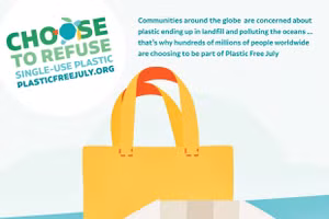 Poster quảng bá không dùng túi nhựa Nguồn: plasticfreejuly.org