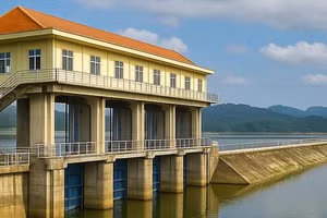 Công trình thủy lợi, nơi cung cấp nguồn nước sạch cho sản xuất và sinh hoạt của người dân.