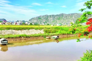 Kênh Nhà Lê đoạn qua huyện Yên Mô, tỉnh Ninh Bình. (Ảnh SỞ DU LỊCH NINH BÌNH)