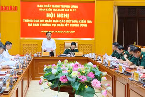 [Video] Đoàn kiểm tra, giám sát số 12 làm việc với Ban Thường vụ Quân ủy Trung ương