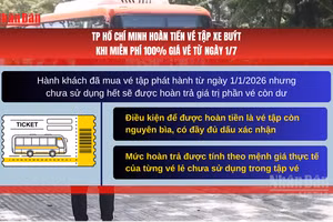 [Video] TP Hồ Chí Minh hoàn tiền vé tập xe buýt khi miễn phí 100% giá vé từ ngày 1/7