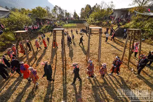 Lễ Tủ Cải của cộng đồng người Dao đầu bằng, tỉnh Lai Châu. (Ảnh: VŨ LINH)