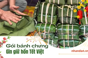 Gói bánh chưng, gìn giữ hồn Tết Việt