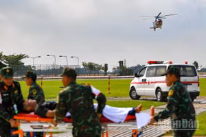 Diễn tập quân y Việt Nam-Campuchia 2025. (Ảnh: Báo Nhân Dân).