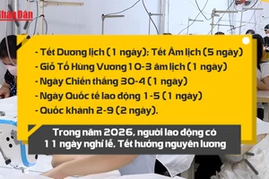 [Video] Nghỉ Tết Dương lịch 2026: Người lao động được nghỉ một ngày