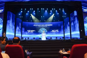 Quang cảnh Hội thi Chuyển đổi số ngành ngân hàng năm 2026.