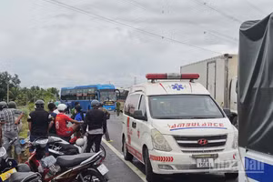 Hiện trường vụ tai nạn.