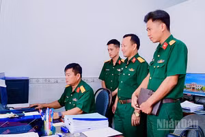 Quân khu 9 kiểm tra công tác phát triển khoa học, công nghệ đổi mới sáng tạo và chuyển đổi số tại Cục Hậu cần-Kỹ thuật Quân khu.